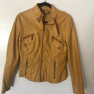 Mustard yellow bomber jacket